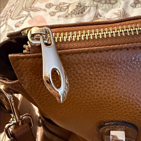 Elegant Kattee Brown Leather Tote Bag shoulder purse, large new with tags - Picture 6 of 13